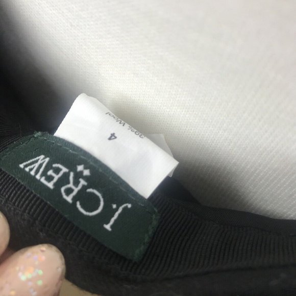 J. Crew Mini Skirt Size 4 Wool Blend Black Pleated Pockets Fully Lined Side Zip - Picture 3 of 3